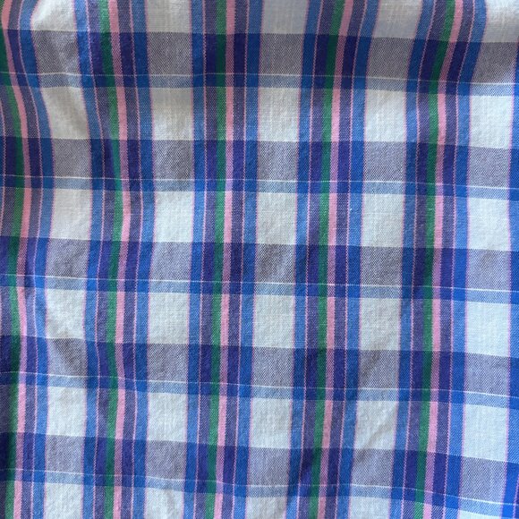 Gap Blue Plaid 100% Cotton Sleep Shorts Womens Small Pajamas Sleepwear - Picture 8 of 8